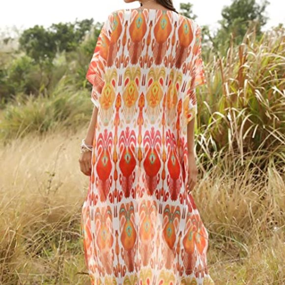 Turkish Kaftans Swimsuit Cover up Caftan Beach - Picture 2 of 4